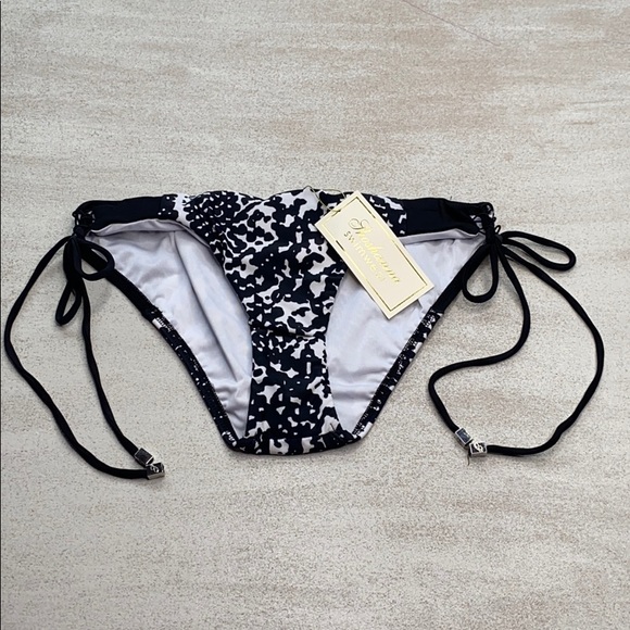 Shoshanna Other - SHOSHANNA Black and White side tie bikini bottom
